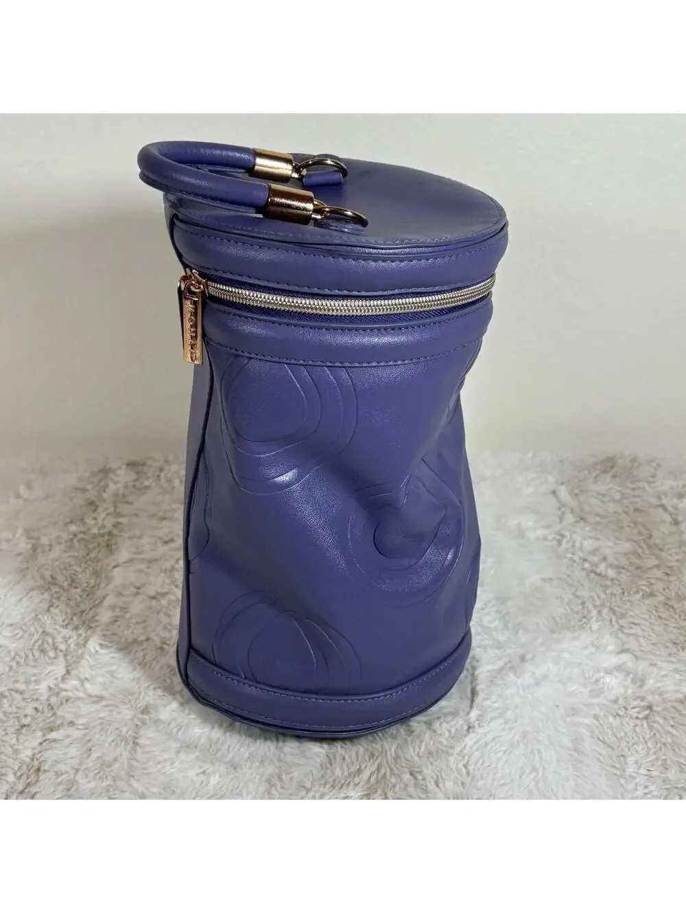 MONAT Purple Travel Toiletry Makeup Case Organizer Bag Zip Top Handle